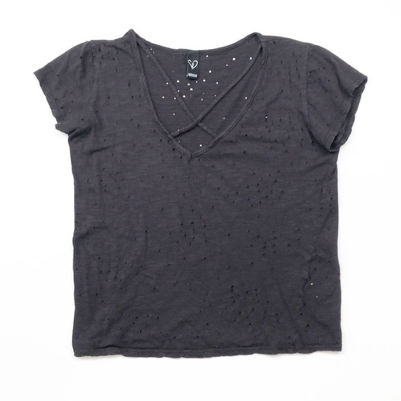 Windsor black criss cross strap hole crop top - Picture 1 of 5